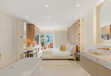 Stunning south-facing three bedroom penthouse located in the exclusive gated community of Bahia Del Velerin, Estepona.
