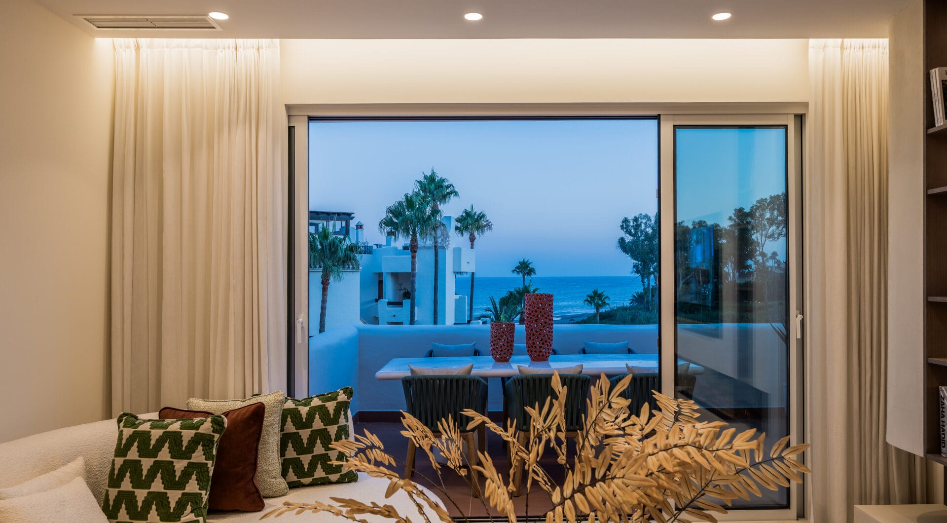 Stunning south-facing three bedroom penthouse located in the exclusive gated community of Bahia Del Velerin, Estepona.