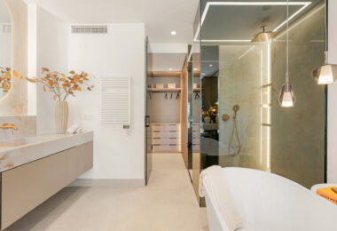 Stunning south-facing three bedroom penthouse located in the exclusive gated community of Bahia Del Velerin, Estepona.