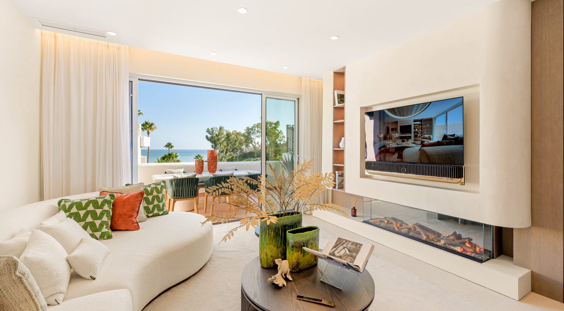 Stunning south-facing three bedroom penthouse located in the exclusive gated community of Bahia Del Velerin, Estepona.