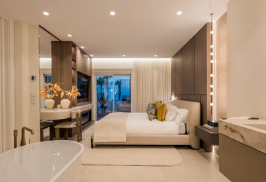 Stunning south-facing three bedroom penthouse located in the exclusive gated community of Bahia Del Velerin, Estepona.