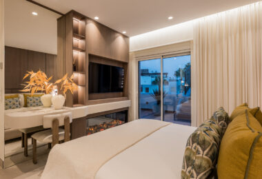 Stunning south-facing three bedroom penthouse located in the exclusive gated community of Bahia Del Velerin, Estepona.