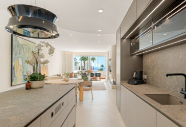 Stunning south-facing three bedroom penthouse located in the exclusive gated community of Bahia Del Velerin, Estepona.