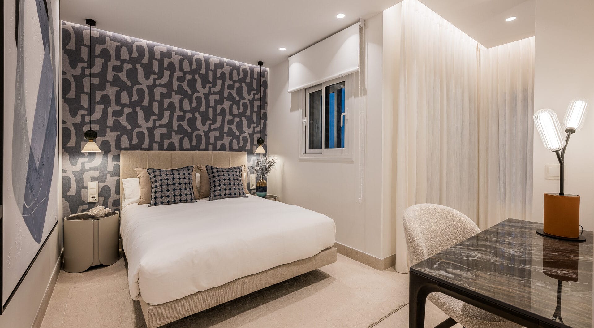 Beautifully renovated, south facing three-bedroom apartment located  in the prestigious gated community of Bahia del Velerin, Estepona