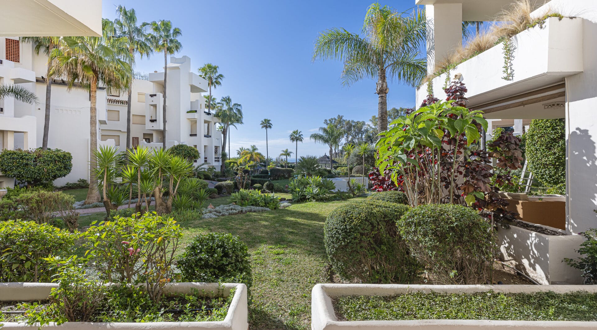 Beautifully renovated, south facing three-bedroom apartment located  in the prestigious gated community of Bahia del Velerin, Estepona