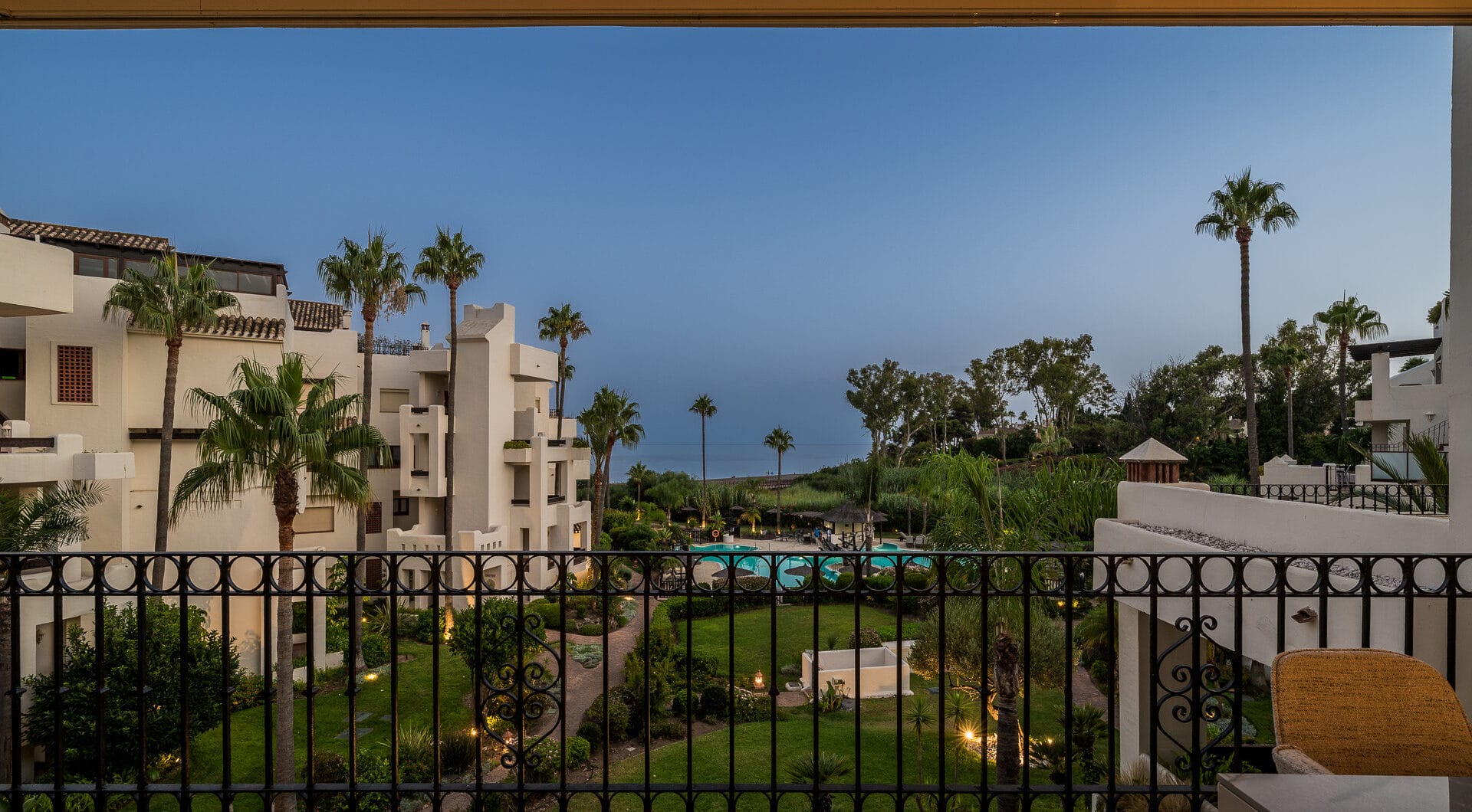 Beautifully renovated, south facing three-bedroom apartment located  in the prestigious gated community of Bahia del Velerin, Estepona