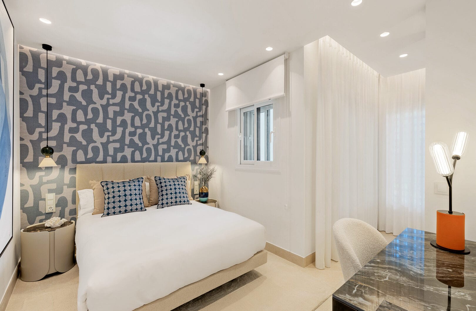 Beautifully renovated, south facing three-bedroom apartment located  in the prestigious gated community of Bahia del Velerin, Estepona