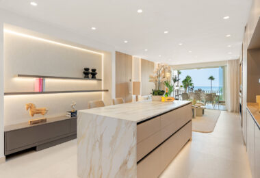 Beautifully renovated, south facing three-bedroom apartment located  in the prestigious gated community of Bahia del Velerin, Estepona