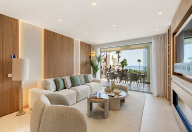 Beautifully renovated, south facing three-bedroom apartment located  in the prestigious gated community of Bahia del Velerin, Estepona