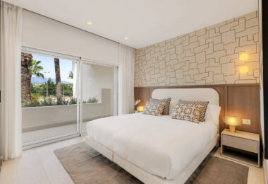 Beautifully renovated, south facing three-bedroom apartment located  in the prestigious gated community of Bahia del Velerin, Estepona