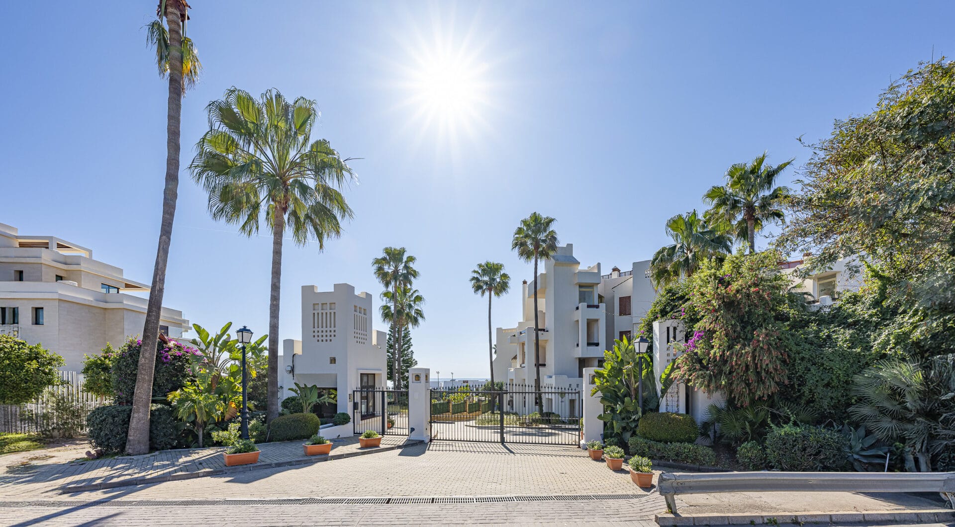 Beautifully renovated, south facing three-bedroom apartment located  in the prestigious gated community of Bahia del Velerin, Estepona