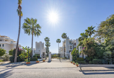 Beautifully renovated, south facing three-bedroom apartment located  in the prestigious gated community of Bahia del Velerin, Estepona