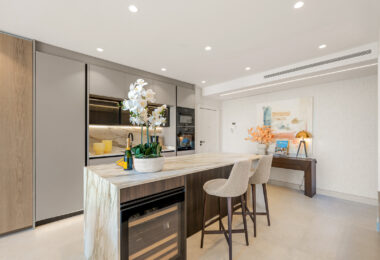 Beautifully renovated, south facing three-bedroom apartment located  in the prestigious gated community of Bahia del Velerin, Estepona