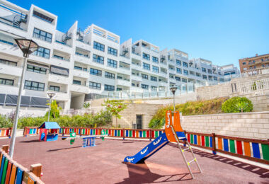 Beautiful south facing, three bed apartment located in the gated community of Estepona Gardens