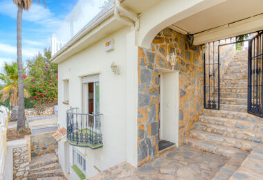 Spectacular south facing five bedroom villa in El Chaparral, Mijas Costa with panoramic sea views