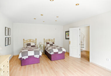 Spectacular south facing five bedroom villa in El Chaparral, Mijas Costa with panoramic sea views