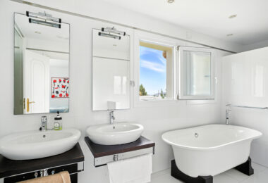Spectacular south facing five bedroom villa in El Chaparral, Mijas Costa with panoramic sea views