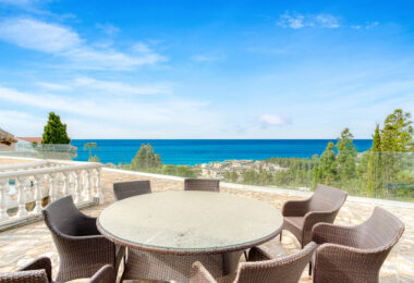 Spectacular south facing five bedroom villa in El Chaparral, Mijas Costa with panoramic sea views