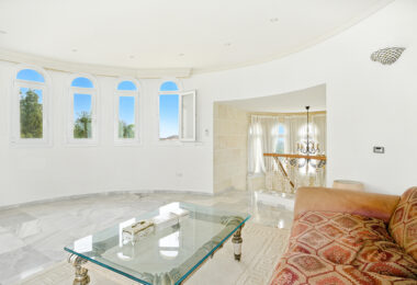 Spectacular south facing five bedroom villa in El Chaparral, Mijas Costa with panoramic sea views