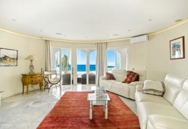 Spectacular south facing five bedroom villa in El Chaparral, Mijas Costa with panoramic sea views