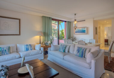 Impressive three bedroom south facing duplex penthouse in the prestigious and gated beachfront community Menara Beach with sea views