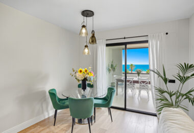 Stylish south-facing three bedroom apartment with spectacular sea views, located in the prestigious Mirador de Estepona Hills