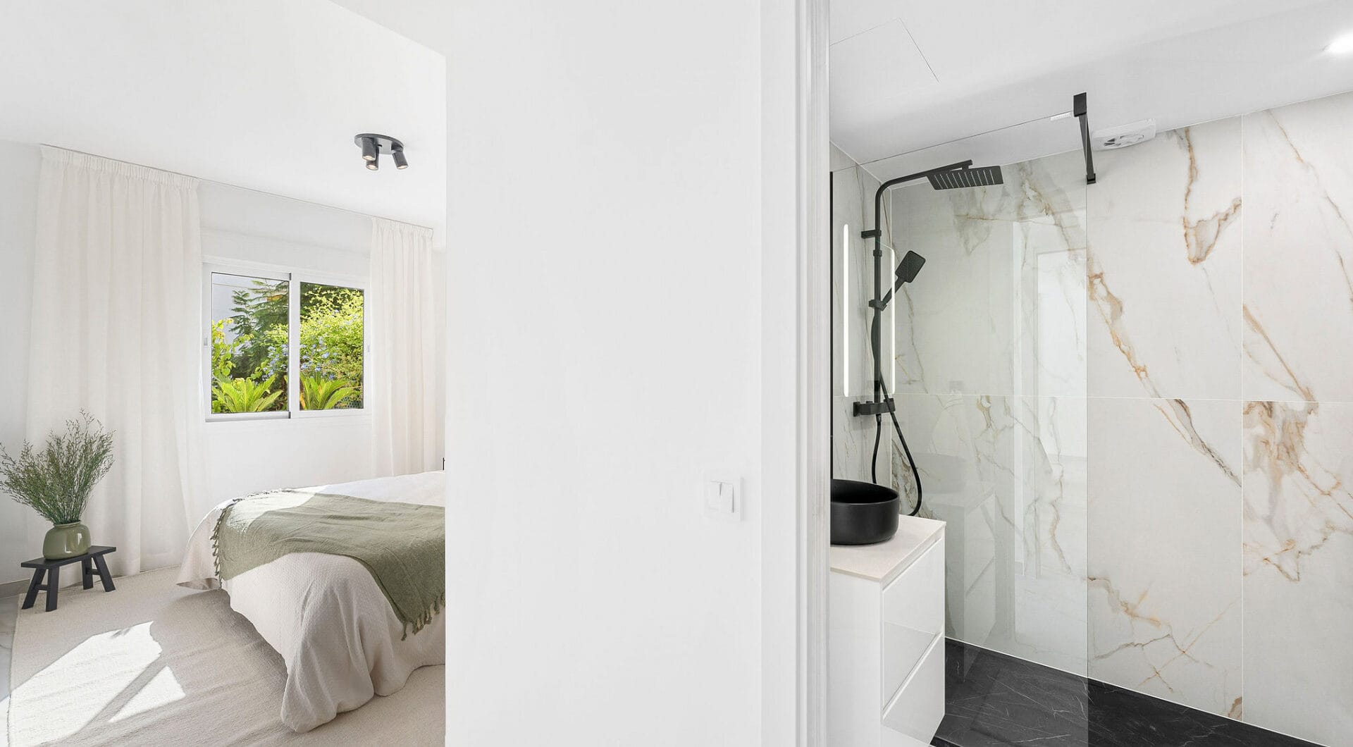 Welcome to this beautifully renovated ground floor apartment in Guadalmina Baja – Steps from the Beach and Golf!