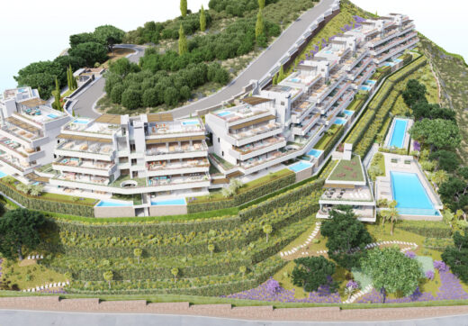 Fantastic complex of 3 and 4 bedroom apartments with panoramic sea views over the Golf Valley