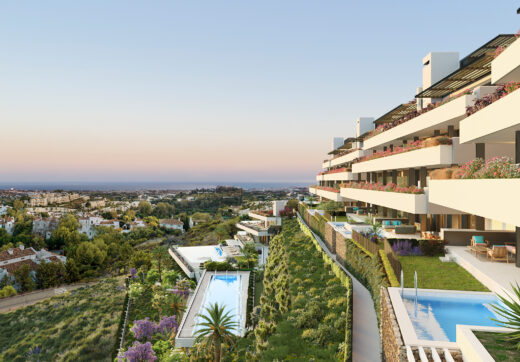 Fantastic complex of 3 and 4 bedroom apartments with panoramic sea views over the Golf Valley