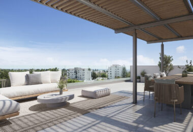 Zinnia, modern apartments in an urban setting with sea views in San Pedro de Alcántara.