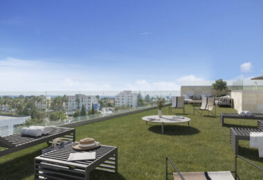 Zinnia, modern apartments in an urban setting with sea views in San Pedro de Alcántara.