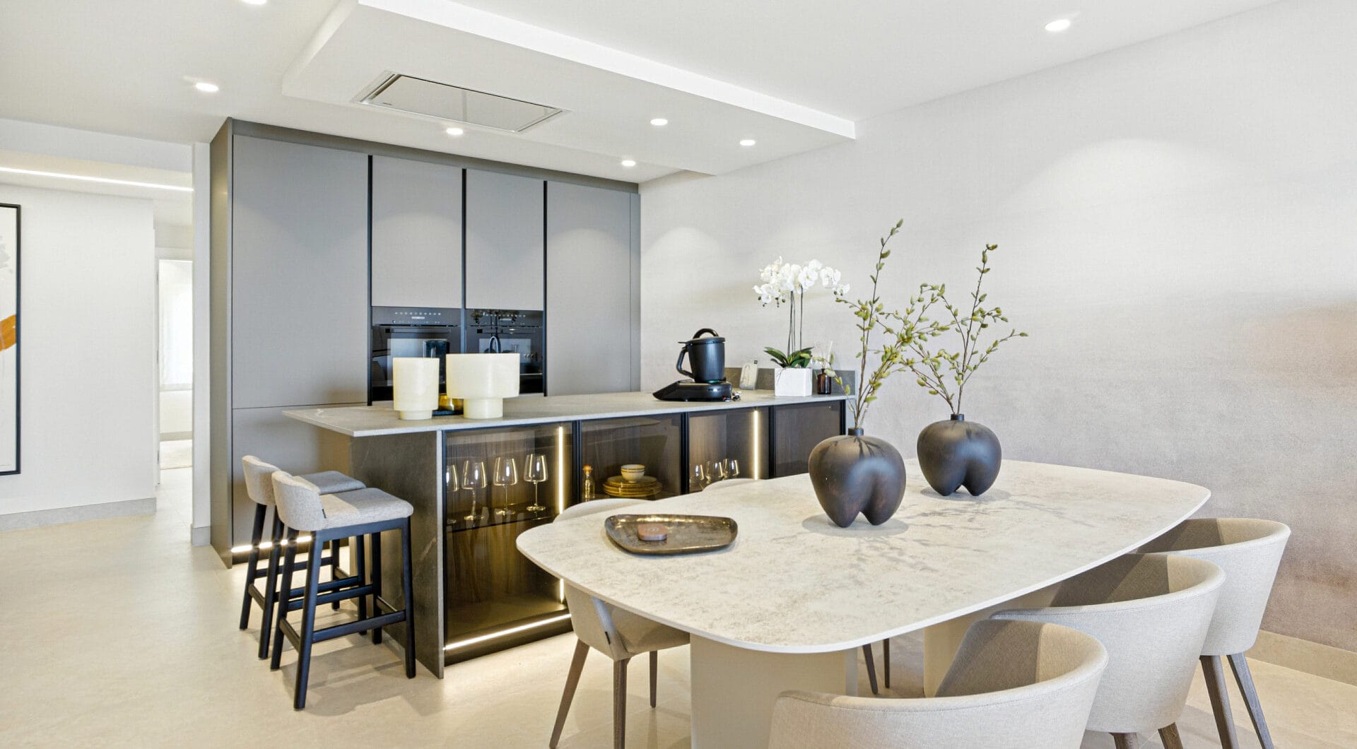 Impeccably renovated, south facing beach front, garden apartment located in the exclusive Menara Beach community on the sought-after New Golden Mile