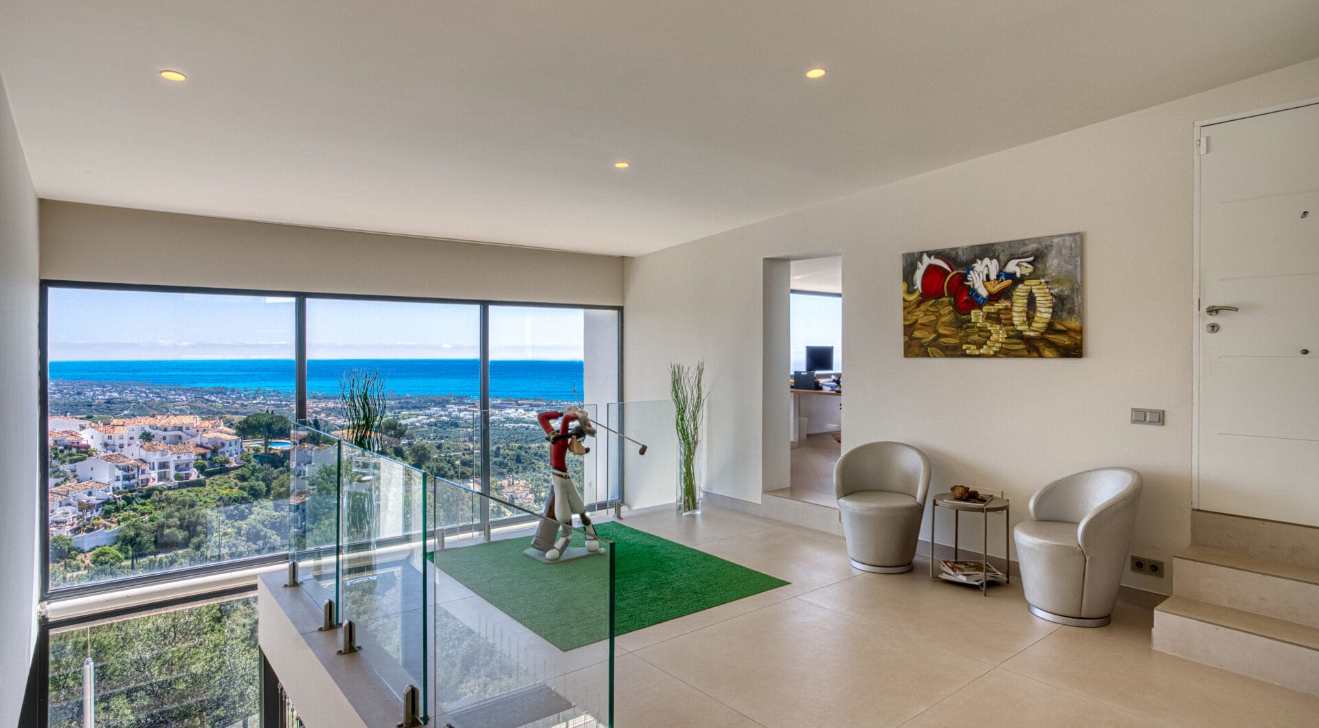 Outstanding, five bedroom Villa located in Altos de Los Monteros with panoramic sea views