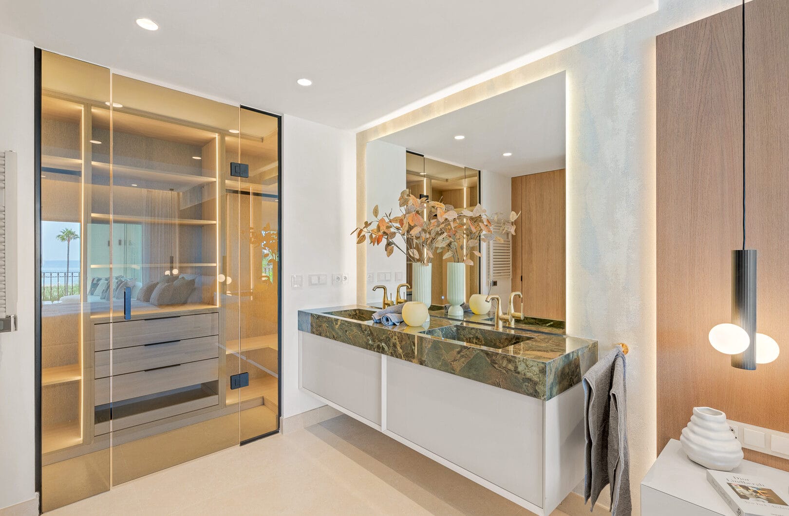 Beautifully renovated, south facing three-bedroom apartment located  in the prestigious gated community of Bahia del Velerin, Estepona