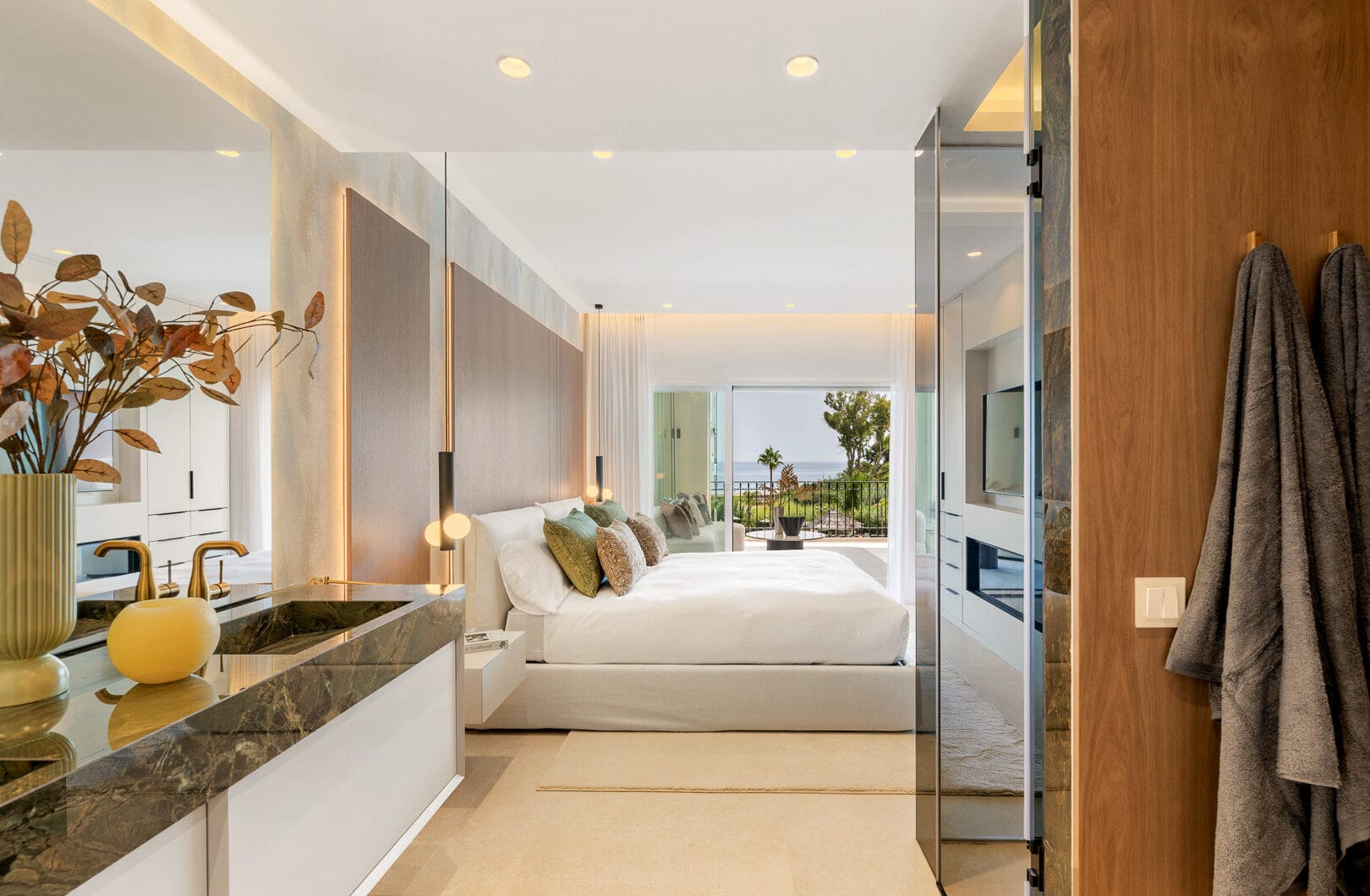 Beautifully renovated, south facing three-bedroom apartment located  in the prestigious gated community of Bahia del Velerin, Estepona