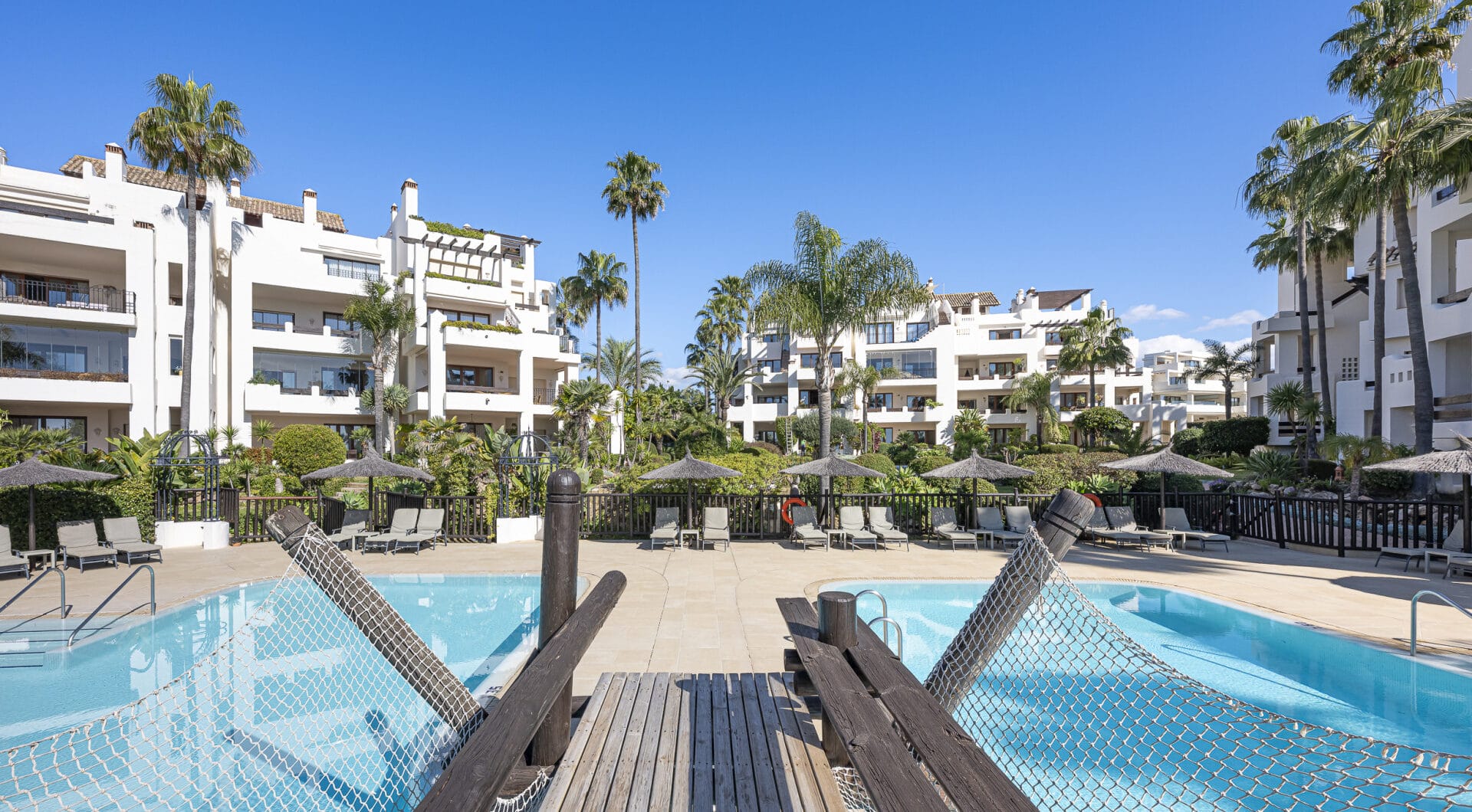 Beautifully renovated, south facing three-bedroom apartment located  in the prestigious gated community of Bahia del Velerin, Estepona