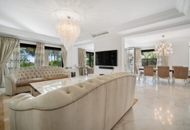 Renovation Opportunity - Six bedroom south west facing villa, located in Lomas de Magna Marbella on Marbella's Golden Mile