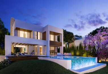 Modern four bedroom, south east facing villa of exceptional qualities is located in a gated community, consisting of only 15 villas, with 24 hour security guards and concierge services situated in a green oasis on the edge of the famous Golden Mile
