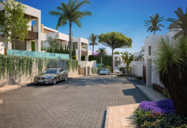 Modern four bedroom, south east facing villa of exceptional qualities is located in a gated community, consisting of only 15 villas, with 24 hour security guards and concierge services situated in a green oasis on the edge of the famous Golden Mile