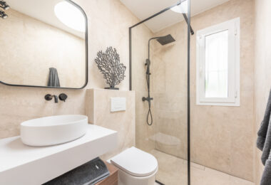 Scandi-style design bungalow in the beachfront Oasis Club on Marbella's Golden Mile.