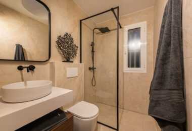 Scandi-style design bungalow in the beachfront Oasis Club on Marbella's Golden Mile.