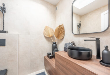 Scandi-style design bungalow in the beachfront Oasis Club on Marbella's Golden Mile.