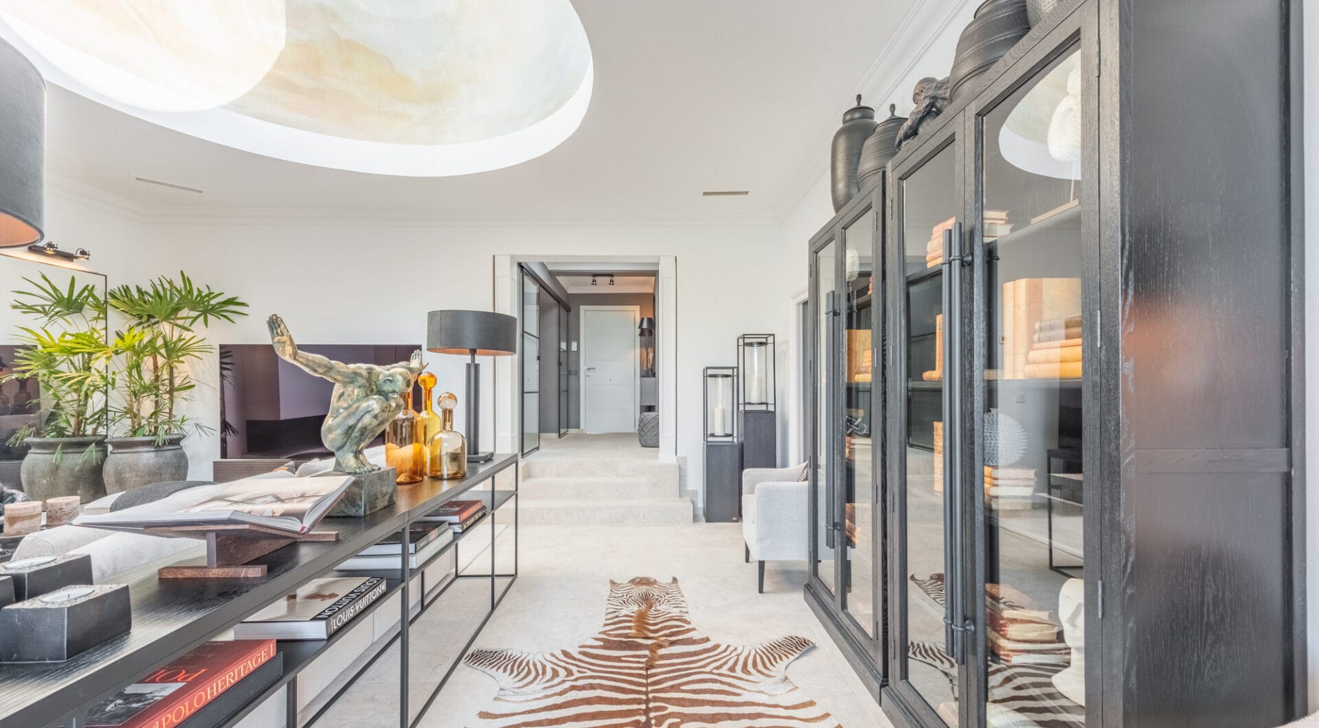 Scandi-style design bungalow in the beachfront Oasis Club on Marbella's Golden Mile.