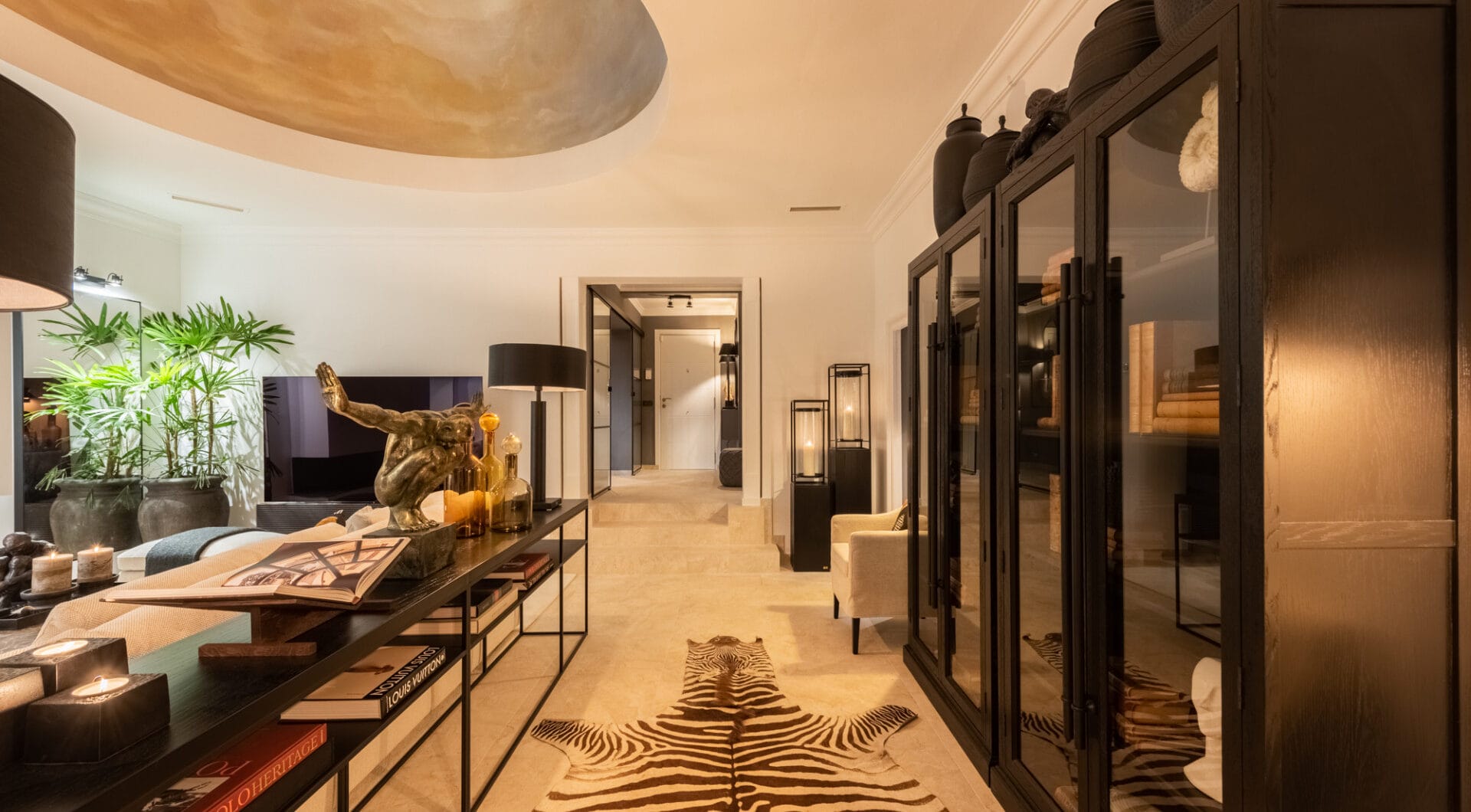 Scandi-style design bungalow in the beachfront Oasis Club on Marbella's Golden Mile.