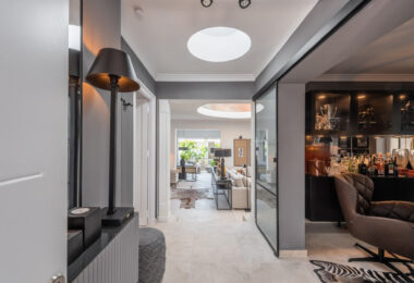 Scandi-style design bungalow in the beachfront Oasis Club on Marbella's Golden Mile.