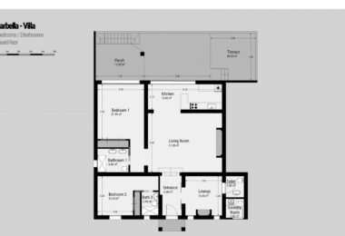 Scandi-style design bungalow in the beachfront Oasis Club on Marbella's Golden Mile.