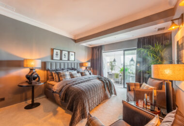 Scandi-style design bungalow in the beachfront Oasis Club on Marbella's Golden Mile.