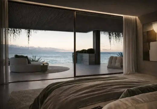 Luxury bedroom in Sierra Blanca by the Sea with private terrace and sea view