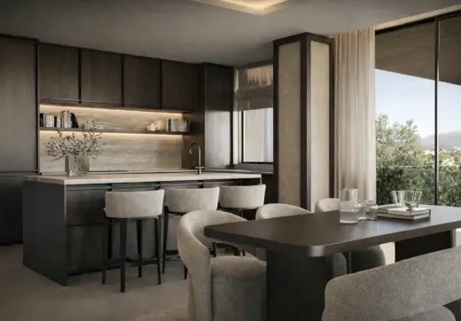Modern kitchen with dining area in Sierra Blanca by the Sea