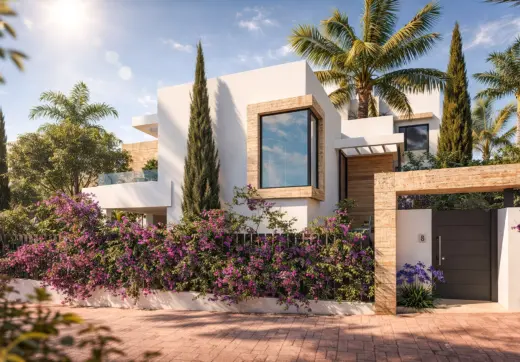 Contemporary tropical villa façade at The Club Villas by VASARI